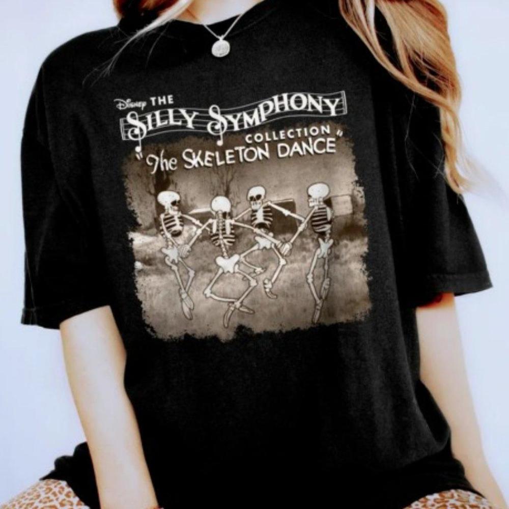 Silly Symphony Shirt The Skeleton Dance Shirthalloween Tee Funny 2023 Shirt